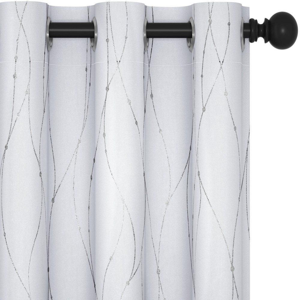 Deconovo Blackout Curtain Panels 42” x 84” Silver Gray Set of 2